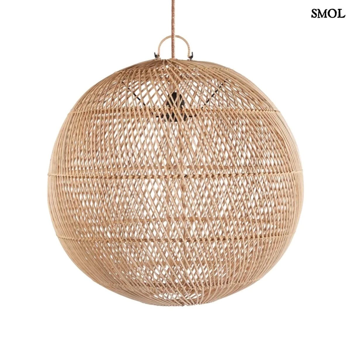 Természetes Rattan Függőlámpaernyő, ⌀ 50 cm | BUBBLE - SMOL