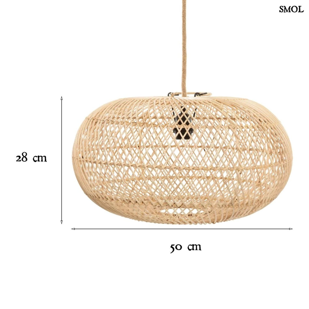 Természetes Rattan Függőlámpaernyő, 50 cm | WHOLLY - SMOL