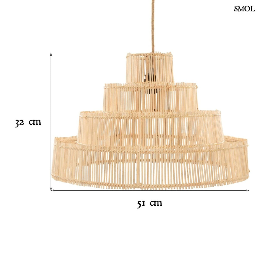 Természetes Rattan Függőlámpaernyő, 51 cm | CAKE - SMOL