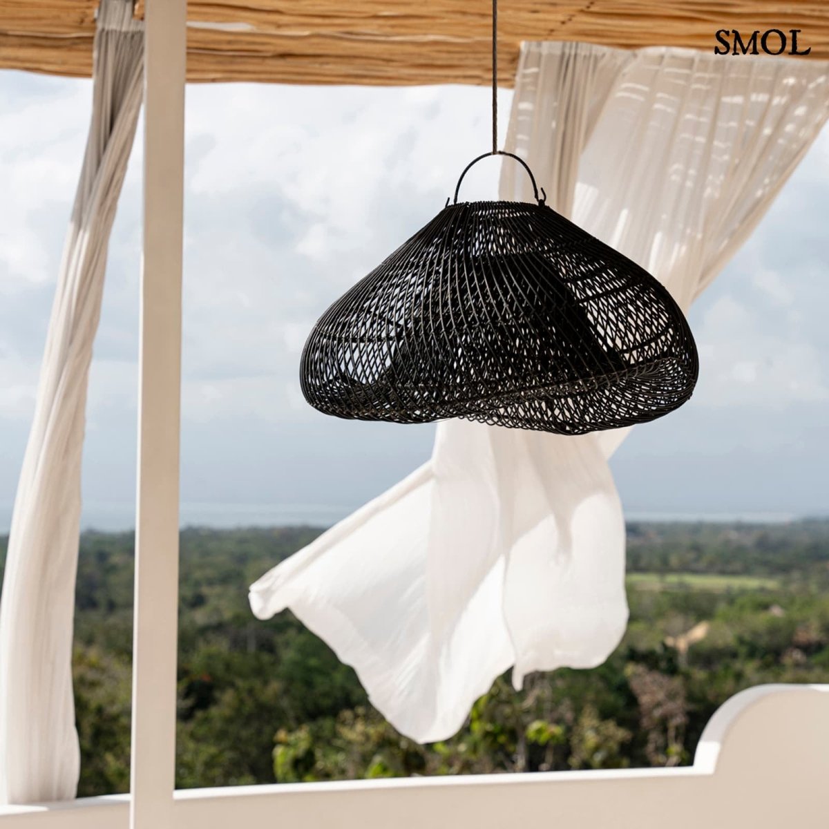 Természetes Rattan Függőlámpaernyő, 60 cm | CLOUD - SMOL