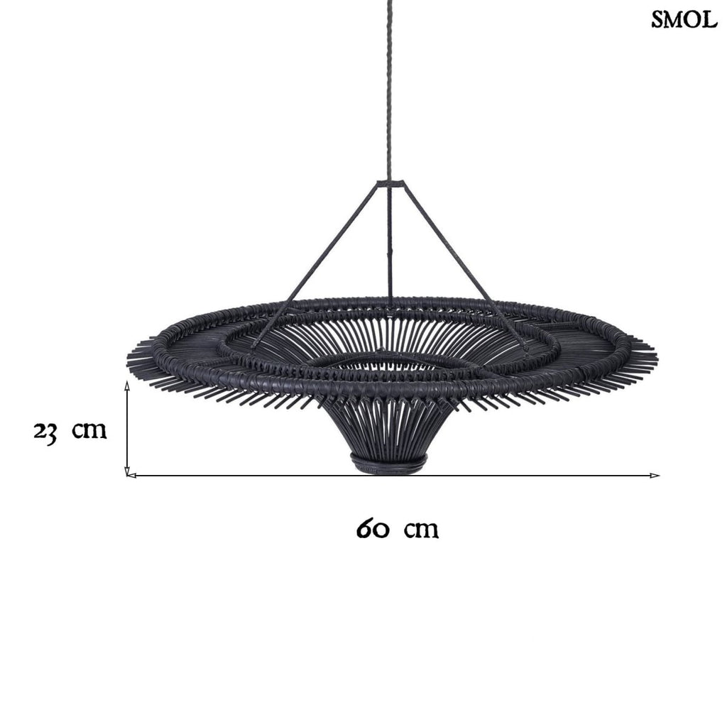 Természetes Rattan Függőlámpaernyő, ⌀60 cm | SKY - SMOL