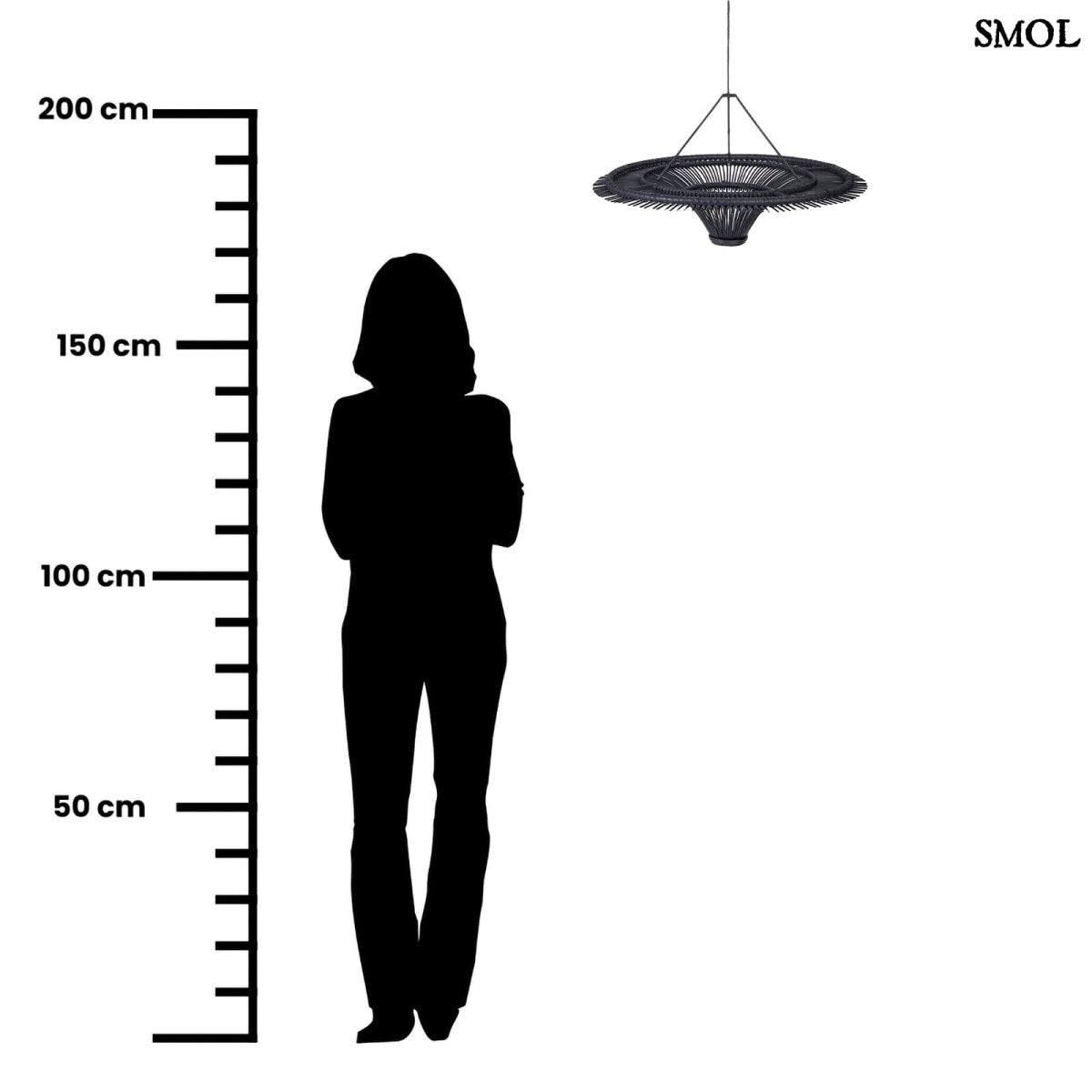 Természetes Rattan Függőlámpaernyő, ⌀60 cm | SKY - SMOL