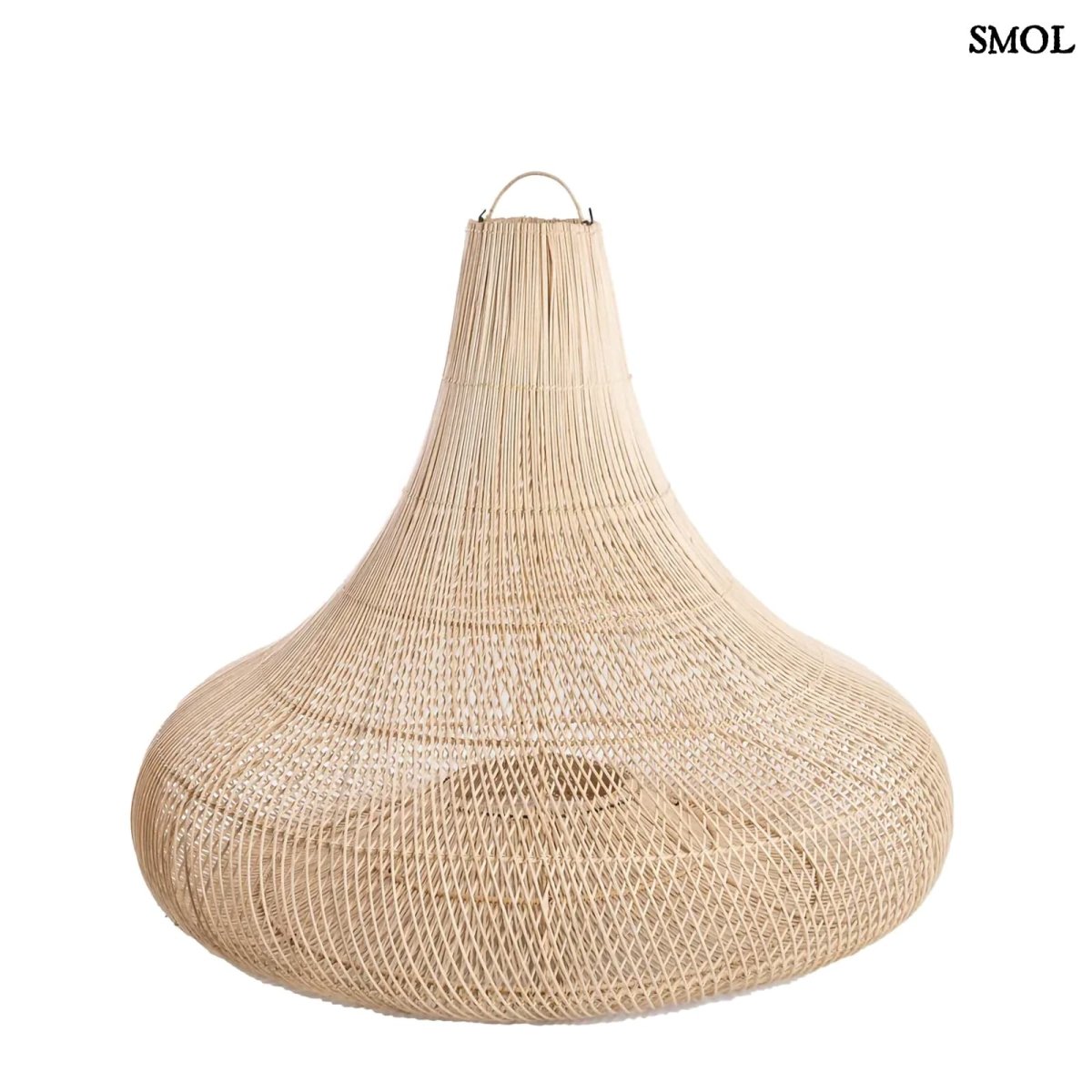 Természetes Rattan Függőlámpaernyő, nagyméretű, ⌀77 cm | SHALA - SMOL
