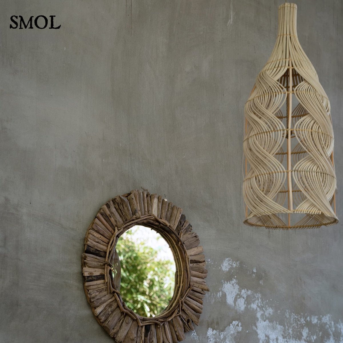 Természetes Rattan Lámpaernyő, 70 cm | GARAFFA - SMOL