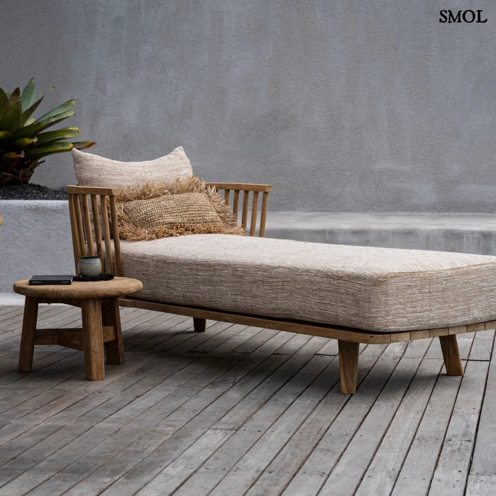 Természetes Teakfa Kisasztal, 50 cm | FUSUMA - SMOL