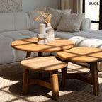 Természetes Teakfa Kisasztal, 50 cm | FUSUMA - SMOL