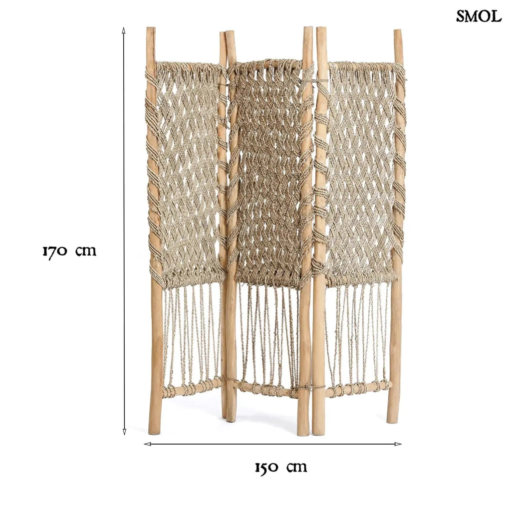 Természetes térelválasztó paraván - natúr | ROOM DIVIDER - SMOL