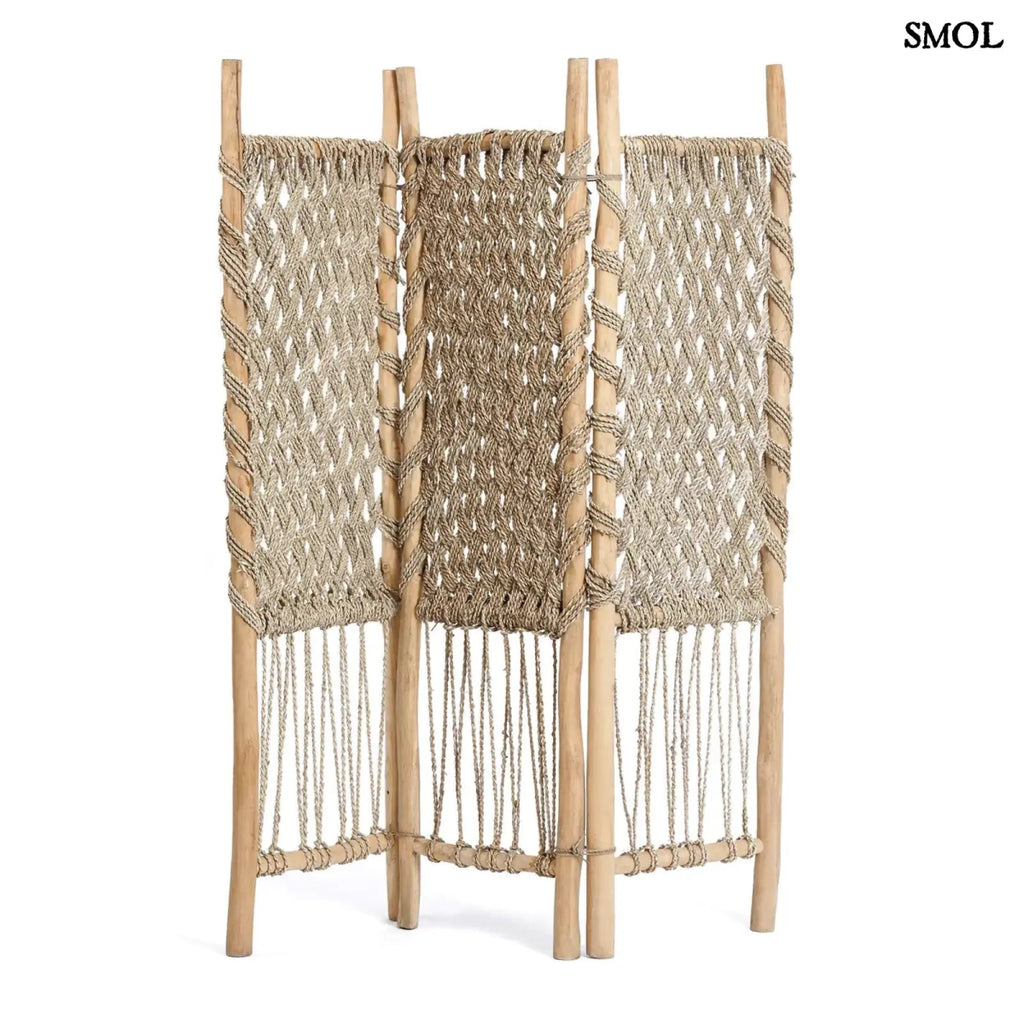 Természetes térelválasztó paraván - natúr | ROOM DIVIDER - SMOL