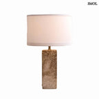 Travertin Asztali Lámpa Pamut Lámpaernyővel | ROSIE - SMOL