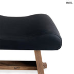 Suarfa vázas ülőke fekete bőr ülőfelülettel nagyítva