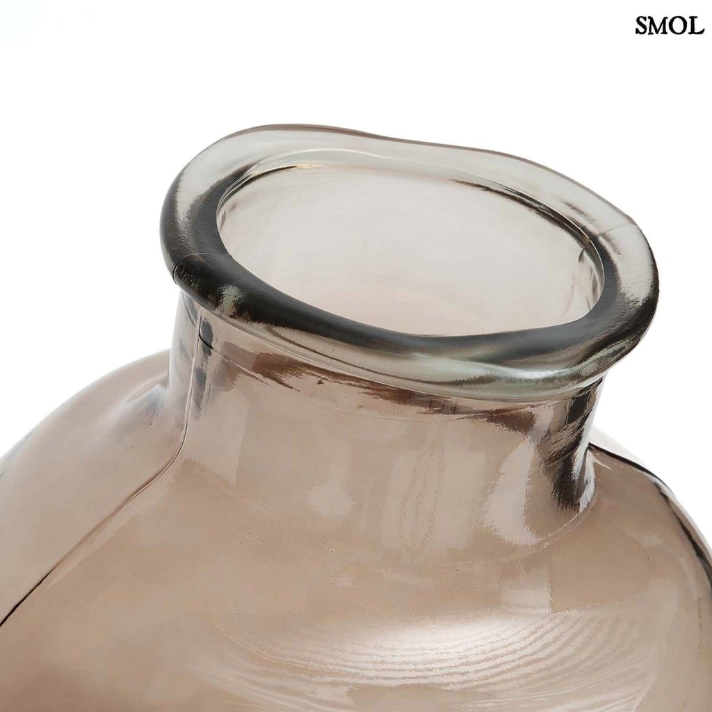 Üvegváza - bézs, 31 cm | YUGANGB - SMOL