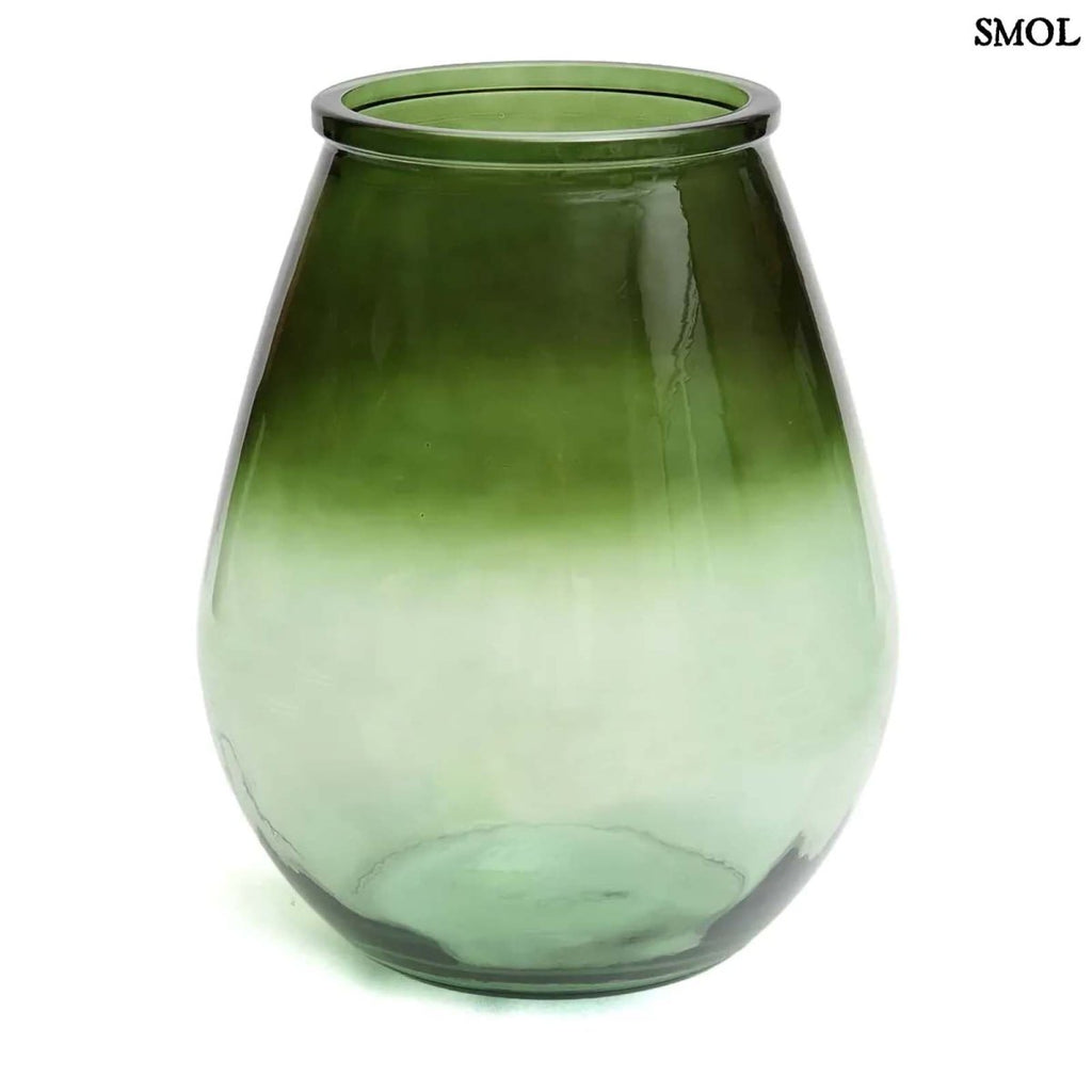Üvegváza - modern, nagyméretű, zöld | QIEZI - SMOL