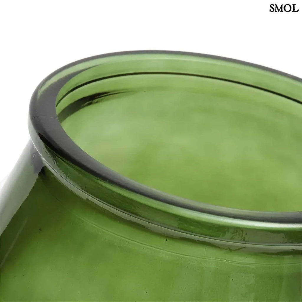 Üvegváza - modern, nagyméretű, zöld | QIEZI - SMOL