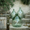 Vase - green glass, large | BOGAI