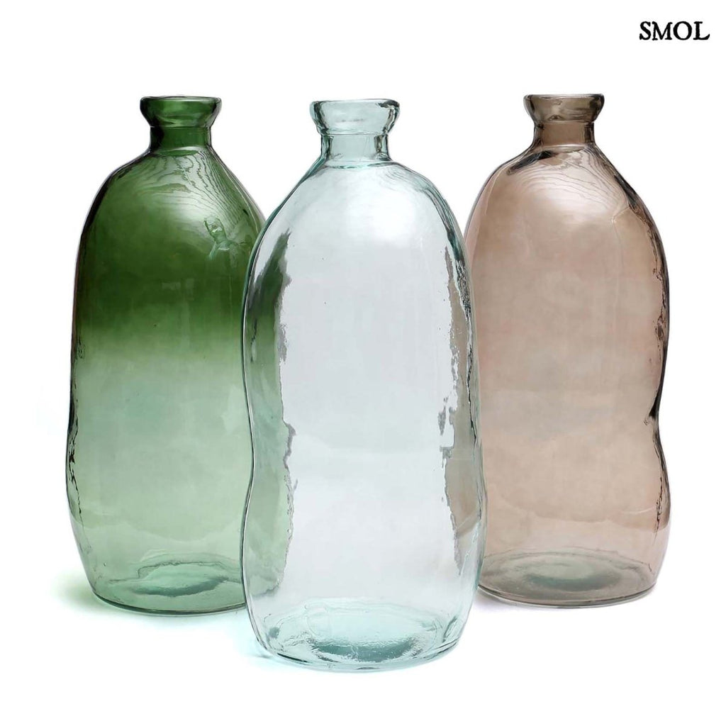 nagyméretű kék üvegváza- három színben