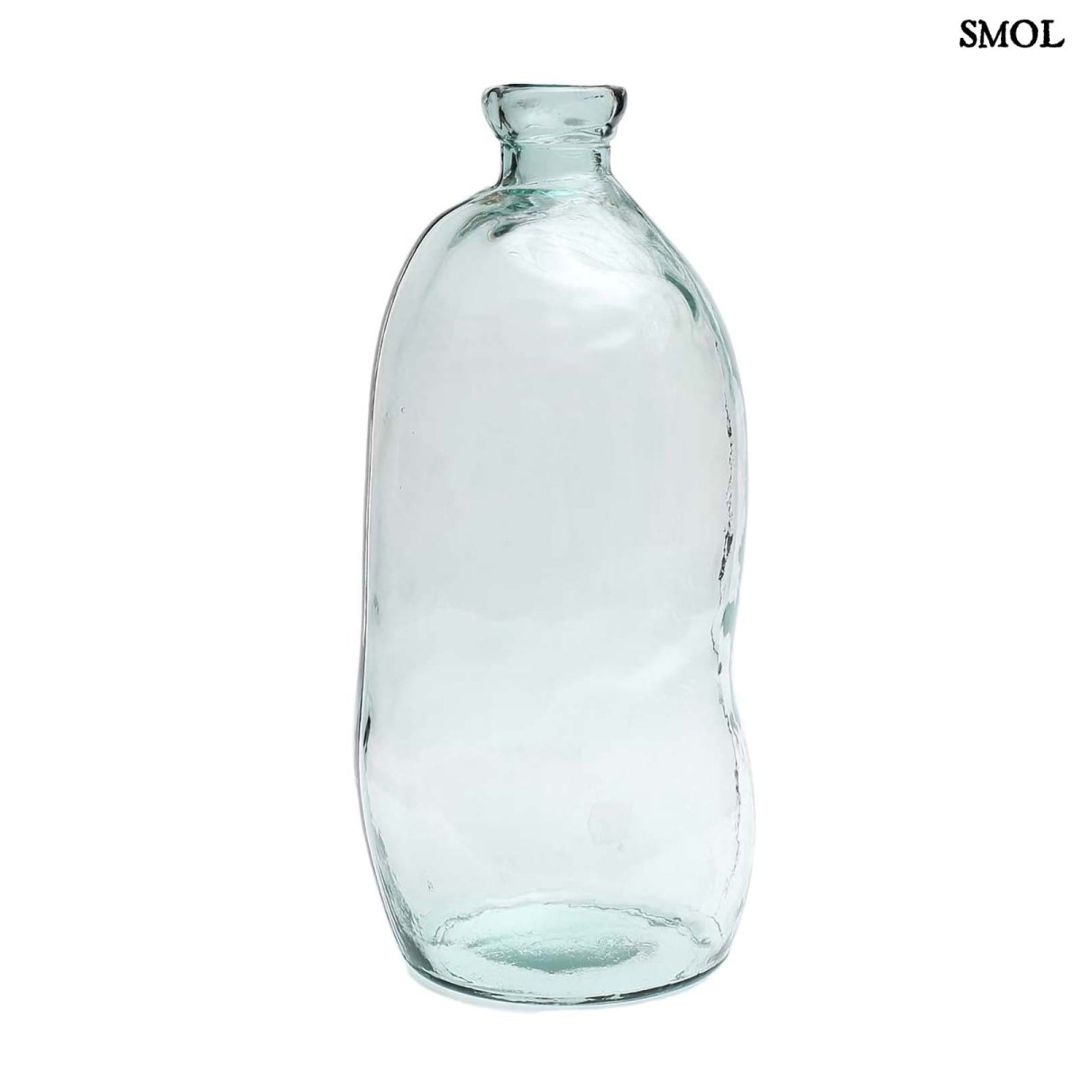 nagyméretű kék üvegváza- fehér háttérrel