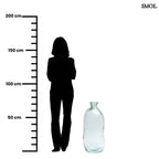 nagyméretű kék üvegváza - méretarányosan