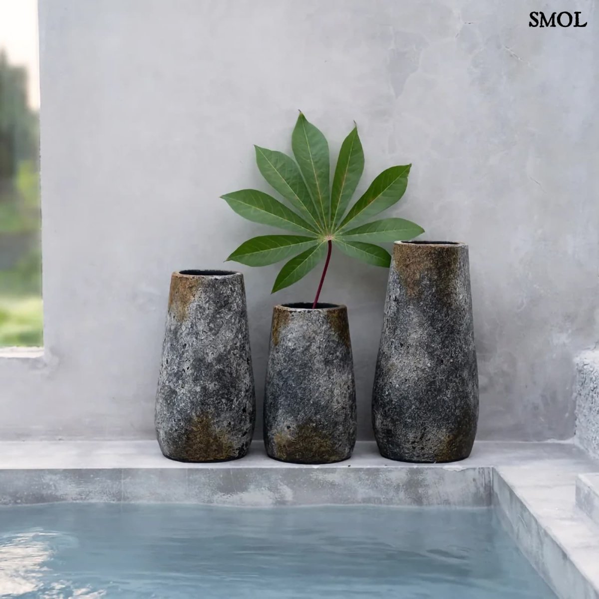 Váza - antik szürke, terrakotta, 26 cm | SPOOKY - SMOL