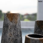 Váza - antik szürke, terrakotta, 26 cm | SPOOKY - SMOL