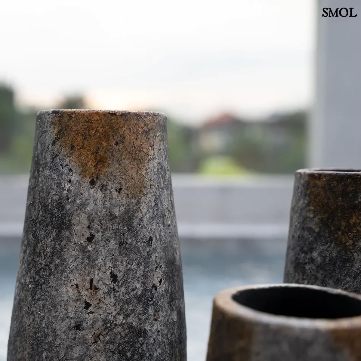 Váza - antik szürke, terrakotta, 26 cm | SPOOKY - SMOL