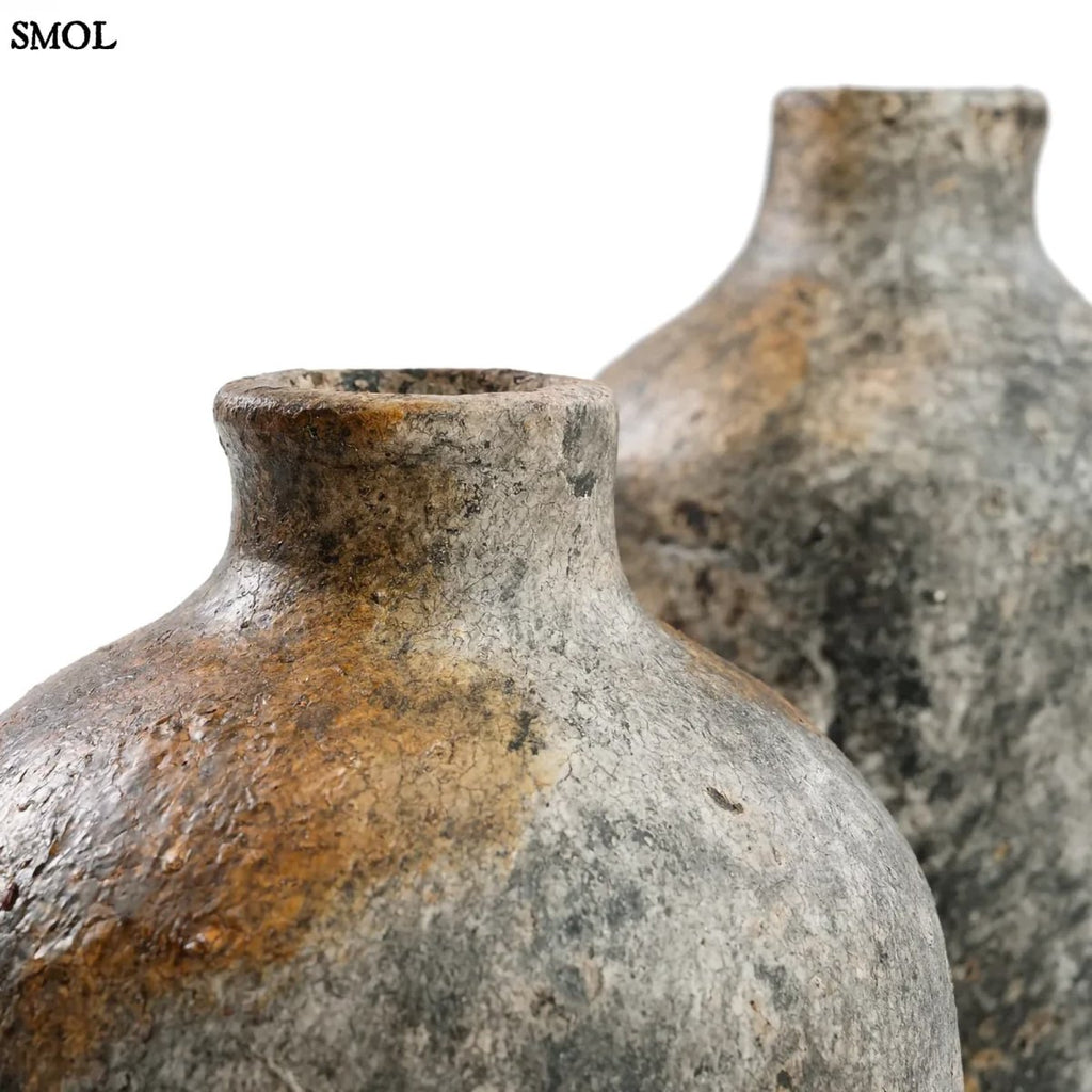 Váza - antik szürke, terrakotta, 19 cm | CLASSY - smol.hu - nagyítva