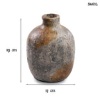 Váza - antik szürke, terrakotta, 19 cm | CLASSY - smol.hu - méretekkel