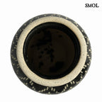 ASTON - fekete-fehér kerámia váza – 28,5 cm - smol.hu - felülről