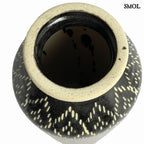 Váza - fekete-fehér, kerámia,  36 cm | ELVAS - smol.hu - felülről