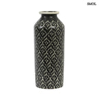 Váza - fekete-fehér, kerámia,  36 cm | ELVAS - smol.hu - fehér háttérrel