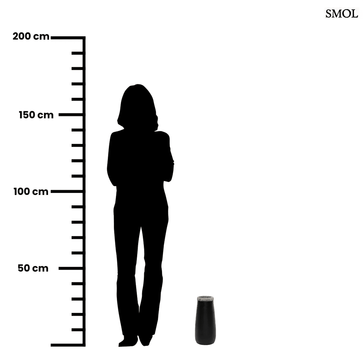 Modern fekete terrakotta váza natúr raffia peremmel, henger alakú kézműves lakásdekoráció egzotikus és minimál stílusú terekbe, méretarányosan
