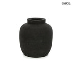 Váza - fekete, terrakotta, 14 cm | PEAKY - SMOL