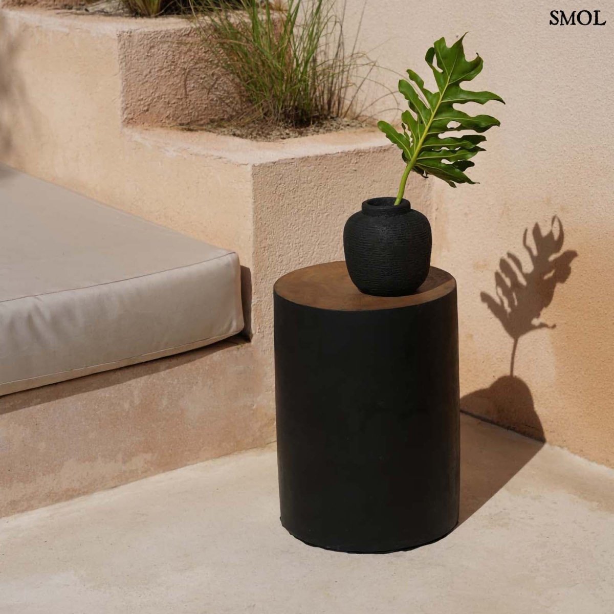 Váza - fekete, terrakotta, 14 cm | PEAKY - SMOL