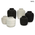 Váza - fekete, terrakotta, 14 cm | PEAKY - SMOL