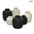 Váza - fekete, terrakotta, 14 cm | PEAKY - SMOL