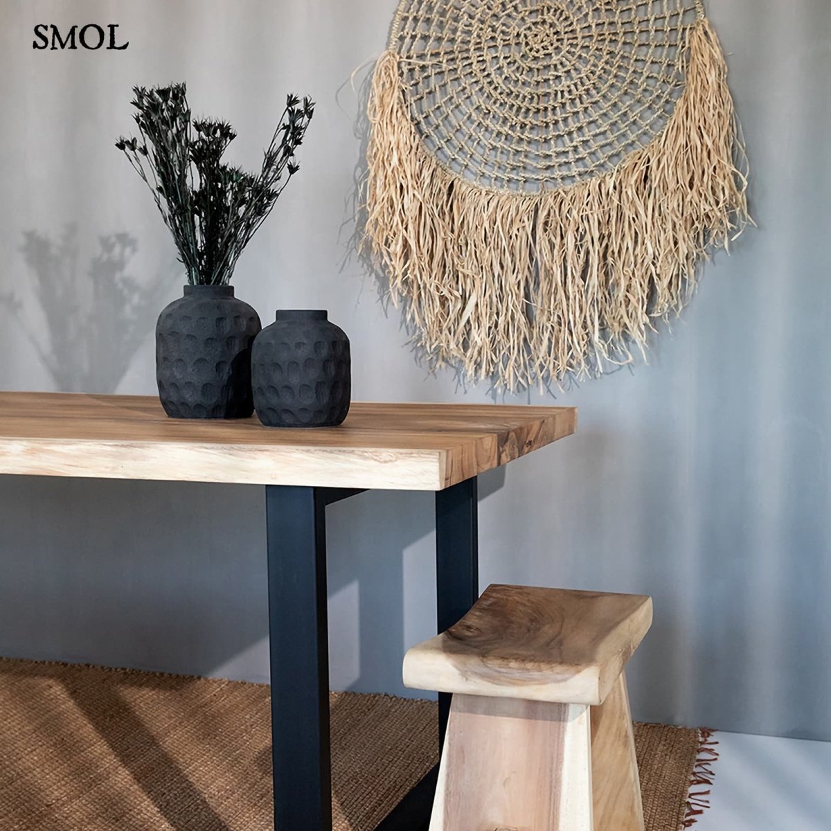 Váza - fekete, terrakotta, 18 cm | TRENDY - SMOL