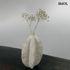 ASA kerámia váza – csillaggyümölcs forma, fehér, 20 cm - smol.hu  - száraz virággal