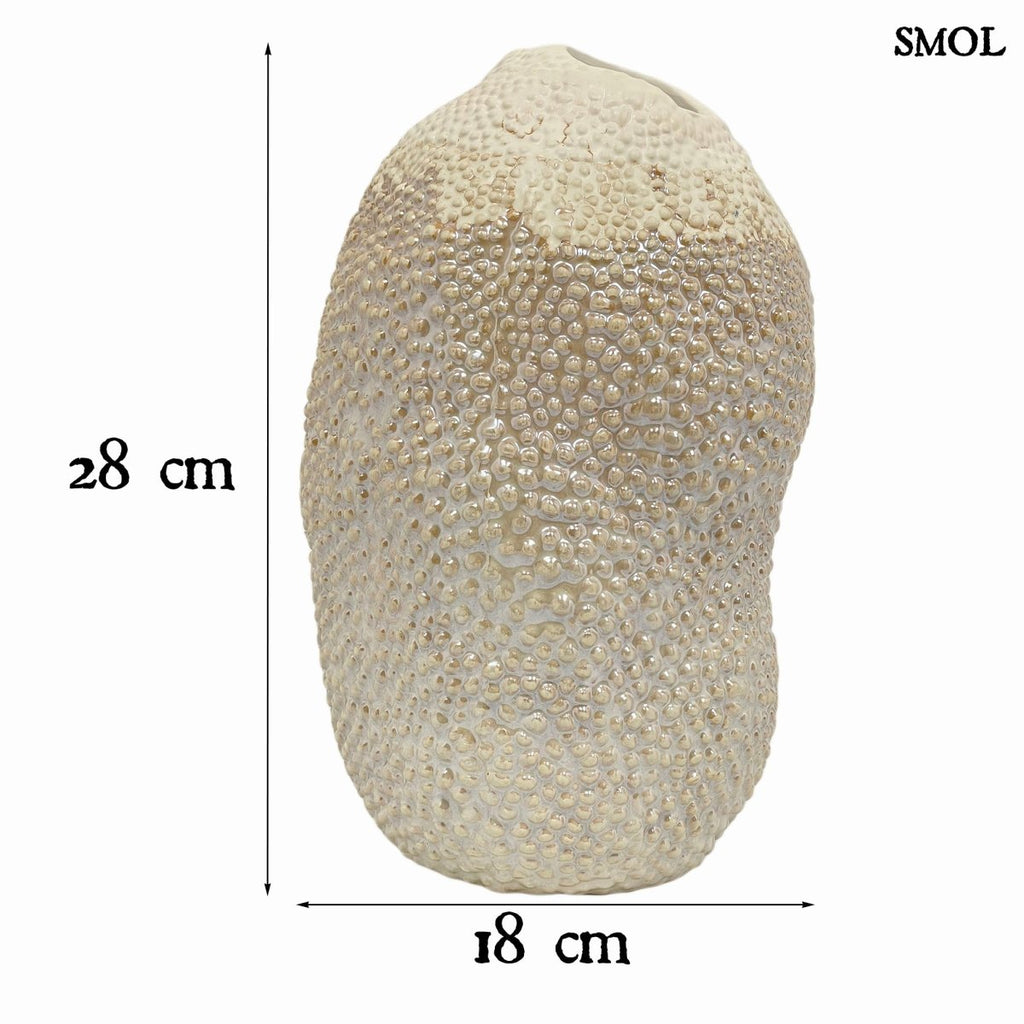 Váza - kerámia, színátmenetes, 28 cm | IRIS - smol.hu - méretekkel