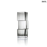 Vase - cube-shaped, dark gray glass, L | RUMMIKUB