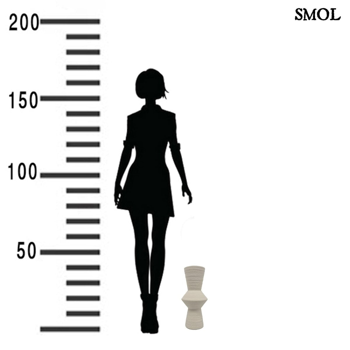 Váza - nagyméretű, kerámia, 40,5 cm  | LORI - smol.hu - méretarányosan