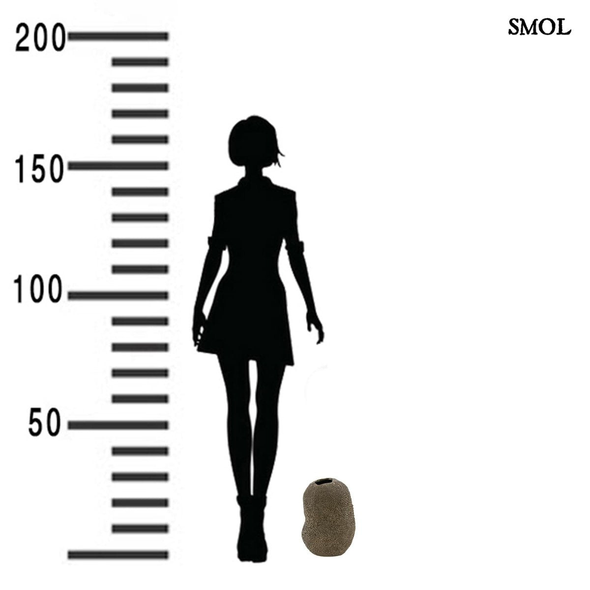 Váza - organikus forma, kerámia, 28 cm | KACPER - smol.hu - méretarányosan