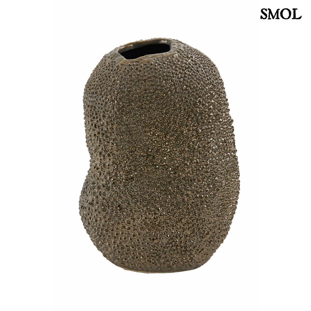 Váza - organikus forma, kerámia, 28 cm | KACPER - smol.hu- fehér háttérrel