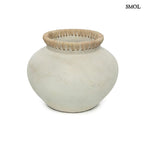 Váza - raffiával, betonhatású, terrakotta 29 cm | STYLY - SMOL