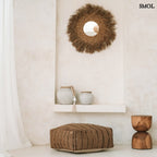 Váza - raffiával, betonhatású, terrakotta 29 cm | STYLY - SMOL