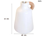 Váza rattannal, fehér | SANA - SMOL