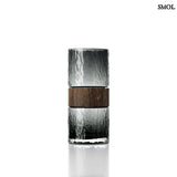 Vase – dunkelgraues Glas, Holzeinlage, M | WOOD
