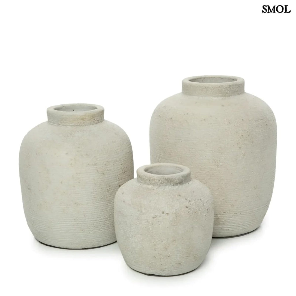 Váza - szürke, terrakotta, 14 cm | PEAKY - SMOL