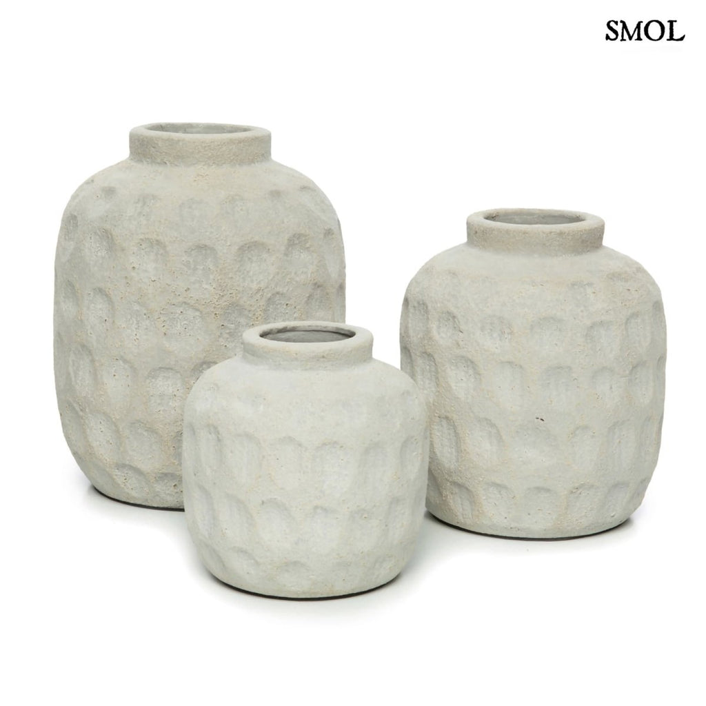 Váza - szürke, terrakotta, 14 cm | TRENDY - SMOL