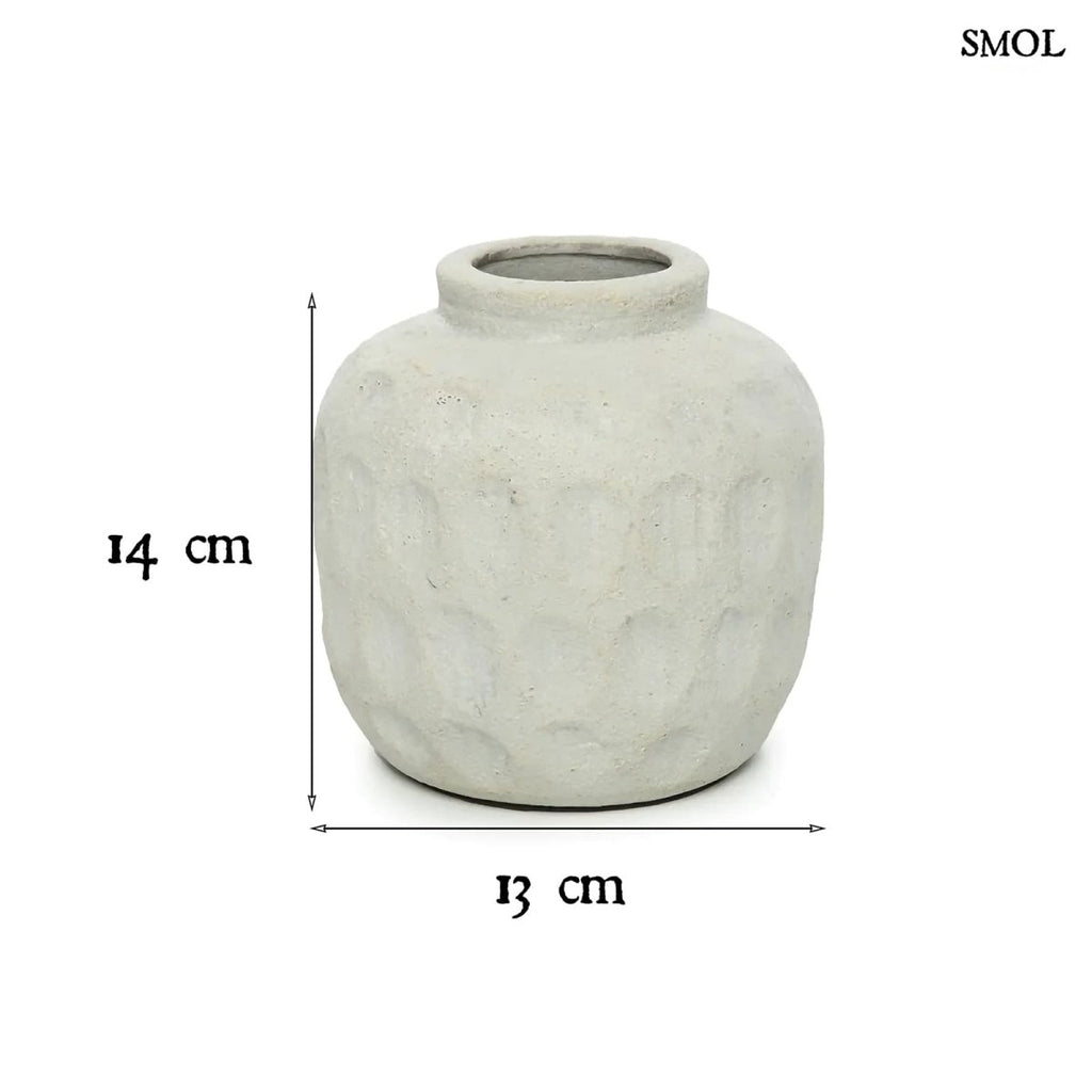 Váza - szürke, terrakotta, 14 cm | TRENDY - SMOL