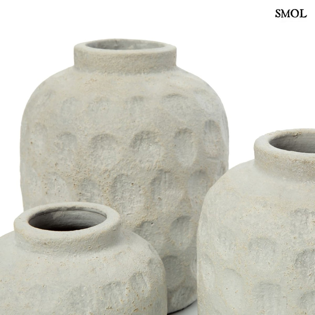 Váza - szürke, terrakotta, 14 cm | TRENDY - SMOL