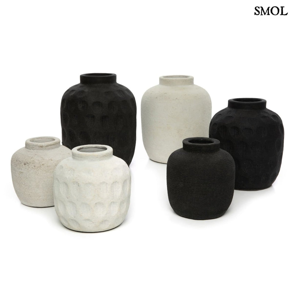 Váza - szürke, terrakotta, 14 cm | TRENDY - SMOL